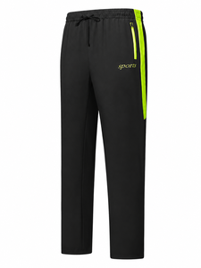 Men Unisex Tracksuit <b>Set</b> Full Zip Jacket Jogger Pants Contrast Stripe Sportswear Custom Logo Winter Wear - Product Image 5