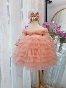 Múltiples Opciones de Color para Vestidos en Capas para Niñas con Tela de Malla Suave Adornada con Lentejuelas, Moda Infantil ODM/OEM - Product Image 5