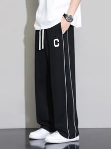 Fabricant de vêtements personnalisé, arrivée de nouveaux leggings pour hommes, ligne de coutures réfléchissantes, pantalons de survêtement baggy imprimés de lettres, pantalon de survêtement en nylon - Product Image 4