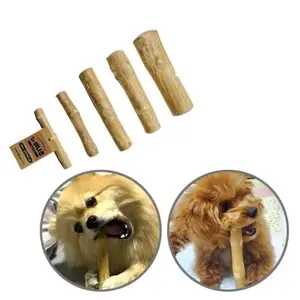 Natural chewable wood coffee toy dog. Ms Hana