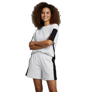 Ensemble 2 pièces surdimensionné pour femme en 100 % coton, t-shirt et short, tenue décontractée d'été, ensemble de haute qualité pour femme, vente chaude - Product Image 3
