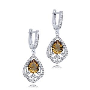 15x20มม. ลูกแพร์รูปร่าง sultanite CZ ต่างหูหินห้อย925เงินสเตอร์ลิงขายส่งเครื่องประดับตุรกี - Product Image 3