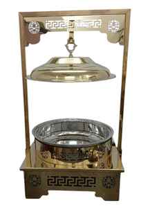 Premium Triangle Shape Chafing Dish Hotel <b>Table</b> Top Serving Food Warmer Wedding <b>Buffet</b> Food Serving Luxury Style Chafing Dish - Product Image 6