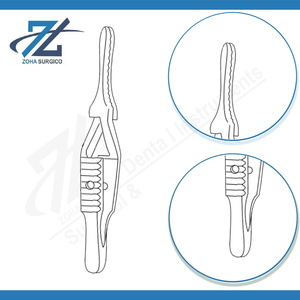 Blalock Bulldog <b>Clamp</b> 48mm Manual Surgical Stainless Steel Vascular Occlusion <b>Clamp</b> Curved 14mm Serrated Jaw Handle Atraumatic - Product Image 3