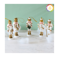 Ensemble de soldat casse-noisette de Noël en bois traditionnel fabriqué au Vietnam parfait pour la décoration intérieure et la collection de cadeaux