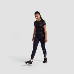 Leggings Capri Tone Luxe (Navy) Décontractés à Motifs Tie-Dye Sans Couture XL en Polyamide Spandex Tissu Tricoté Effet Cuir à Taille Haute pour le Yoga - Product Image 4