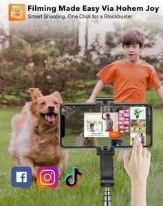 <span class=keywords><strong>Stabilisateur</strong></span> de cardan Hohem iSteady <span class=keywords><strong>Q</strong></span> avec contrôle de suivi IA, <span class=keywords><strong>stabilisateur</strong></span> de cardan 3 axes compatible avec téléphone, perche à selfie et trépied réglable - Product Image 3