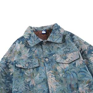Nouveau Style décontracté ample unisexe Denim veste enduit peau de mouton Camouflage avant Logo grande taille personnalisable - Product Image 2