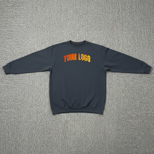 Sweat-shirt à col rond surdimensionné pour homme de qualité supérieure 100% coton confortable et élégant à épaules tombantes brodé pour l'hiver - Product Image 1