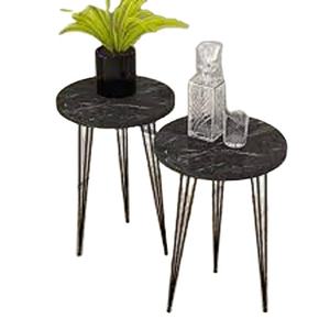 Mesa de moda de mármol para decoración del hogar, muebles de interior de Color negro, mesa de centro de té - Product Image 1