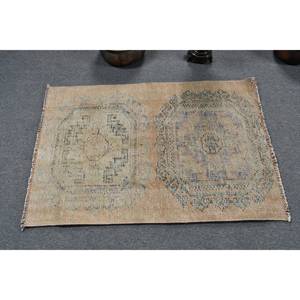 พรมขนแกะสีเบจ2.7 x 3.9ft ผ้าขนแกะทำด้วยมือเป็นมิตรต่อสิ่งแวดล้อมดีไซน์แบบเย็บปะติดปะต่อกันขนาดกลางทำจากยางรองทรงสี่เหลี่ยมผืนผ้า - Product Image 3