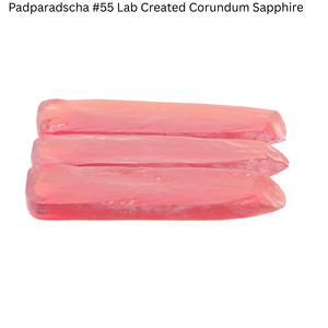 Zafiro Padparadscha Sintético en Bruto, Tratado con Calor por Fusión de Llama, para Corte Lapidario - Product Image 4