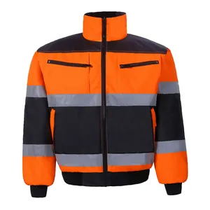 공장 제작 안전 하이-비스 재킷 저렴한 가격 최고의 디자인 경량 전체 소매 앞 포켓 안전 재킷