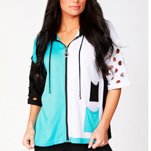 Sudadera con Capucha Gruesa para Mujer, Estilo Urbano, Suave y Transpirable, de Algodón y Poliéster, con Estampado Puff - Product Image 3