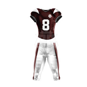 Uniforme de fútbol americano de color liso de diferentes estilos Uniforme de fútbol americano de secado rápido cómodo para adultos - Product Image 1