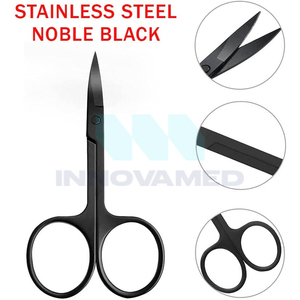 Pour multi-usages noir couleur acier inoxydable matériel personnalisé bon fournisseur nouveauté Highland qualité ciseaux à sourcils - Product Image 3