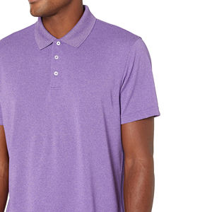 Polos casuales de calidad superior para hombre, logotipo personalizado, algodón de manga corta para polos con patrón sólido de tela de punto - Product Image 4