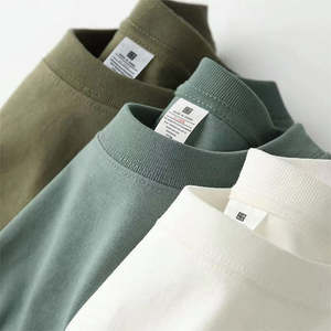 Camiseta de punto de fibra de bambú y algodón 2025 para hombre, superventas de 100%, diseño liso al por mayor - Product Image 1