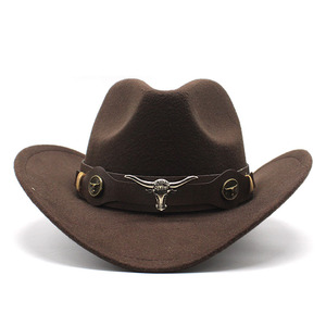 Nuevos sombreros de vaquero de cuero al aire libre para hombres de vaquero occidental personalizados Sombreros de vaquero en cuero genuino Sombreros de moda al por mayor - Product Image 5