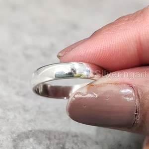 Anillo de Hombre, Anillo Sencillo de Plata, Anillo de Sello Pesado, Anillo de Meditación, Anillo de Plata de Ley 925 Hecho a Mano, Joyería Personalizada - Product Image 2