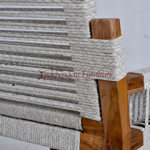 Minimalist Solid Teak Wood <b>Dining</b> <b>Chair</b> with Rope for Home Hotel Villa Apartment Kitchen General Home Office Furniture - Product Image 5