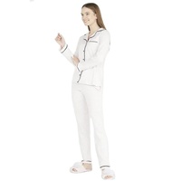 Pyjamas en satin pour femmes Nuisette sexy pour femmes Robe de nuit chaude pour dormir la nuit Grande taille Vêtements de nuit pour femmes
