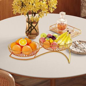 Cesta de Frutas de Alambre Metálico Dorado, Organizador Multiusos para el Hogar y la Cocina, Tazón de Hierro para Frutas y Verduras - Product Image 5
