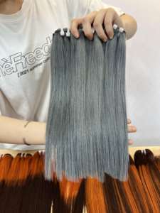 Trame de cheveux humains lisses, couleur Blonde, cheveux Remy vierges, vente en gros de Shinhair, vietnam - Product Image 5