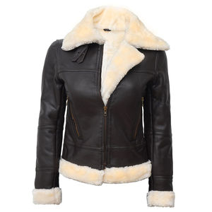Chaqueta de Mujer Nueva Colección 2026 de Alta Calidad a Bajo Precio, Chaqueta de Piel de Oveja Tejida Transpirable para Invierno con Acabado Liso - Product Image 2