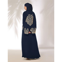 Abaya islamique pour femme, respirante, unie, à manches longues, coupe classique, sur mesure, avec broderie, fermeture éclair, impression personnalisée, style décontracté et confortable.