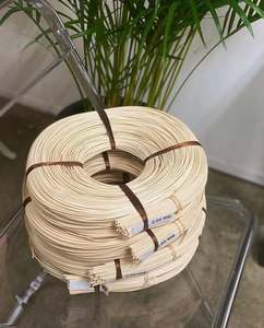 White Durable Split Rattan <b>Cane</b> Webbing <b>Bamboo</b> Core Rattan Skins in Roll Format - Product Image 1