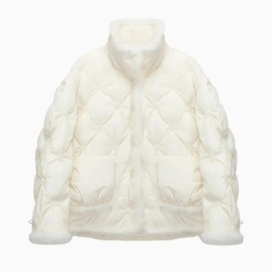 แจ็คเก็ตขนเป็ดให้ความอบอุ่นสำหรับผู้หญิง, เสื้อโค้ทแฟชั่นคอตั้งเสื้อแจ็คเก็ตขนเป็ดฤดูหนาวลำลองใหม่ฤดูใบไม้ร่วง - Product Image 4