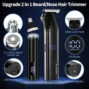 Tondeuse de Précision Professionnelle Rechargeable pour Hommes, Tondeuse Électrique Nez et Barbe à Coupe Rapprochée avec Alimentation USB - Product Image 5