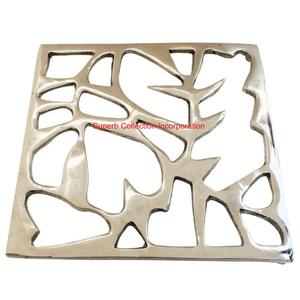 Salvamanteles de Metal de aluminio cuadrado de primera calidad para cocina y mesa de comedor, almohadilla caliente decorativa con nudo celta con acabado plateado pulido - Product Image 4