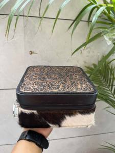 กล่องเก็บเครื่องสำอางหนังวัวทำมือมีสไตล์ดีไซน์สวยกล่องจัดระเบียบในห้องน้ำ - Product Image 2