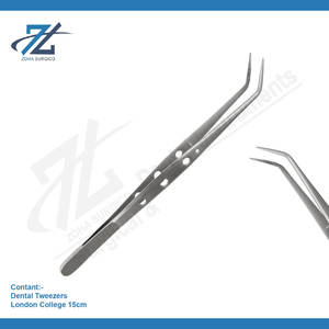 Pinzas dentales London College 15cm Pinzas dentales de acero inoxidable Pinzas dentales Autoclavables Pinzas dentales Fórceps de sujeción de algodón Pakistán - Product Image 2