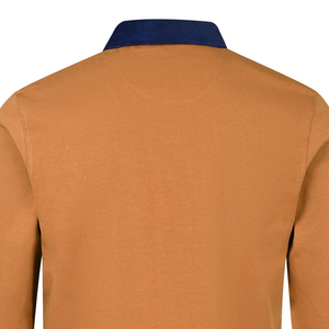 เสื้อรักบี้ผู้ชายผ้าฝ้าย/ใยไผ่แบบลำลองรุ่นใหม่ล่าสุด พิมพ์ลายได้ตามต้องการ ระบายอากาศได้ดี แขนสั้น ทรงโอเวอร์ไซส์ - Product Image 5