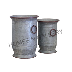 Macetas de Metal de diseño antiguo para flores y plantas, diseño Vintage rústico, diseño clásico antiguo, hecho en la India, precio al por mayor - Product Image 1