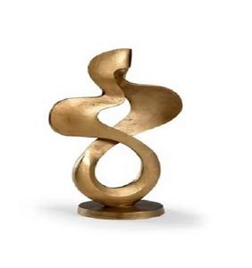 Hecha a mano moderna minimalista latón aluminio Metal escultura colorida abstracta decoración del hogar adornos Navidad fundido envejecido - Product Image 1