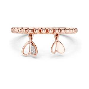 Anillo Colgante con Diamante de Laboratorio en Forma de Corazón de 0.015 CT para Mujer, Claridad VVS-VS EF, Oro de 18KT, 14KT, 10KT y Plata 925, Color Rosa - Product Image 2