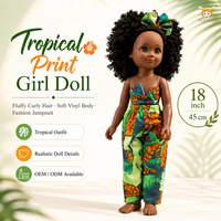 Poupées TUSALMO pour filles, 18 pouces, pas chères, afro-américaines, en vinyle souple, cheveux bouclés, jouets pour enfants, jouets éducatifs pour enfants, OEM