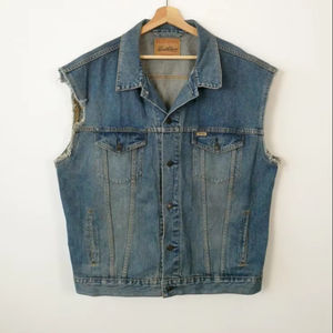 Chaleco vaquero de estilo Vintage moderno para hombre y mujer, armario informal, técnica lavada esencial, fresco sin esfuerzo, verano, Otoño e Invierno - Product Image 1