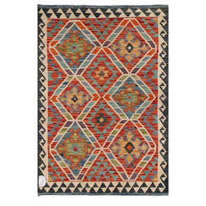 Alfombra Kilim de Maimana, Afganistán, 125 x 84 cm - Product Image 1