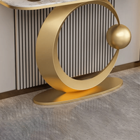 Bureau de direction moderne et créatif pour hall d'entrée, armoires de bar uniques, bureau d'entrée, console contemporaine, table d'appoint demi-lune