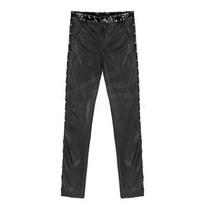 Meilleures ventes Pantalon en cuir de qualité supérieure pour hommes, tenue décontractée, en toile légère, taille moyenne, motif droit, coupe-vent et respirant - Product Image 6