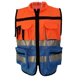 Manufacturer Custom Reflective <b>Safety</b> Vest 100% Polyester Reflective Jacket High Visibility <b>Safety</b> Reflective Vest - Product Image 3