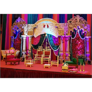 Mandap de Boda Estilo Real Abierto, Decoración de Mandap/Escenario para Bodas Marathi, Tema Rajasthani, Mandap de Boda Abierto en Melbourne - Product Image 1