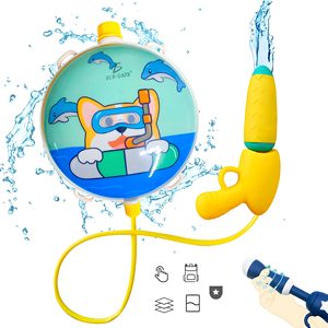 Zaino con Pistola ad Acqua Rotonda a Forma di Cane da 600ML, Stile Unico per Divertimento all'Aperto - Product Image 3