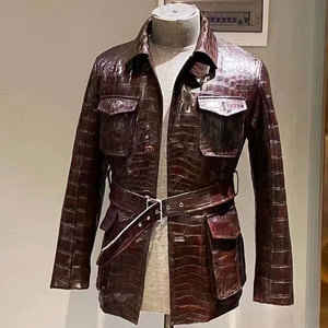 Nouvelles vestes bomber en cuir de vache et toile pour l'hiver, avec personnalisation sur le devant, imperméables, coupe-vent, vintage pour hommes - Product Image 2