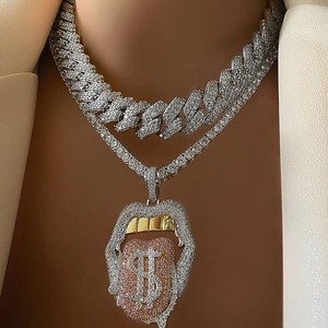 VVS Clarity Fine Jewelry Pendentif Hip Hop en or rose 14kt Pendentif en diamant taille brillant Moissanite amélioré Brillance de haute pureté - Product Image 3